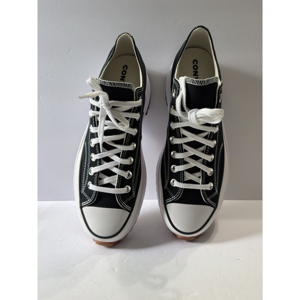 NEW CONVERSE Womens 10.5/Mens 9 Run Star Hike Low Black White Gum Shoes - Picture 3 of 5
